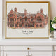 Watercolor Wedding Venue Portrait