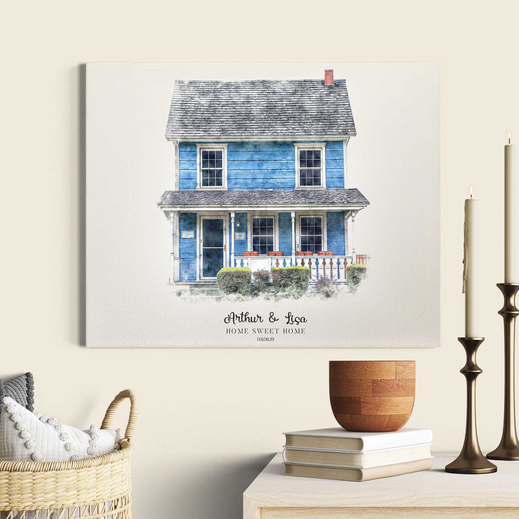 Watercolor House Portrait