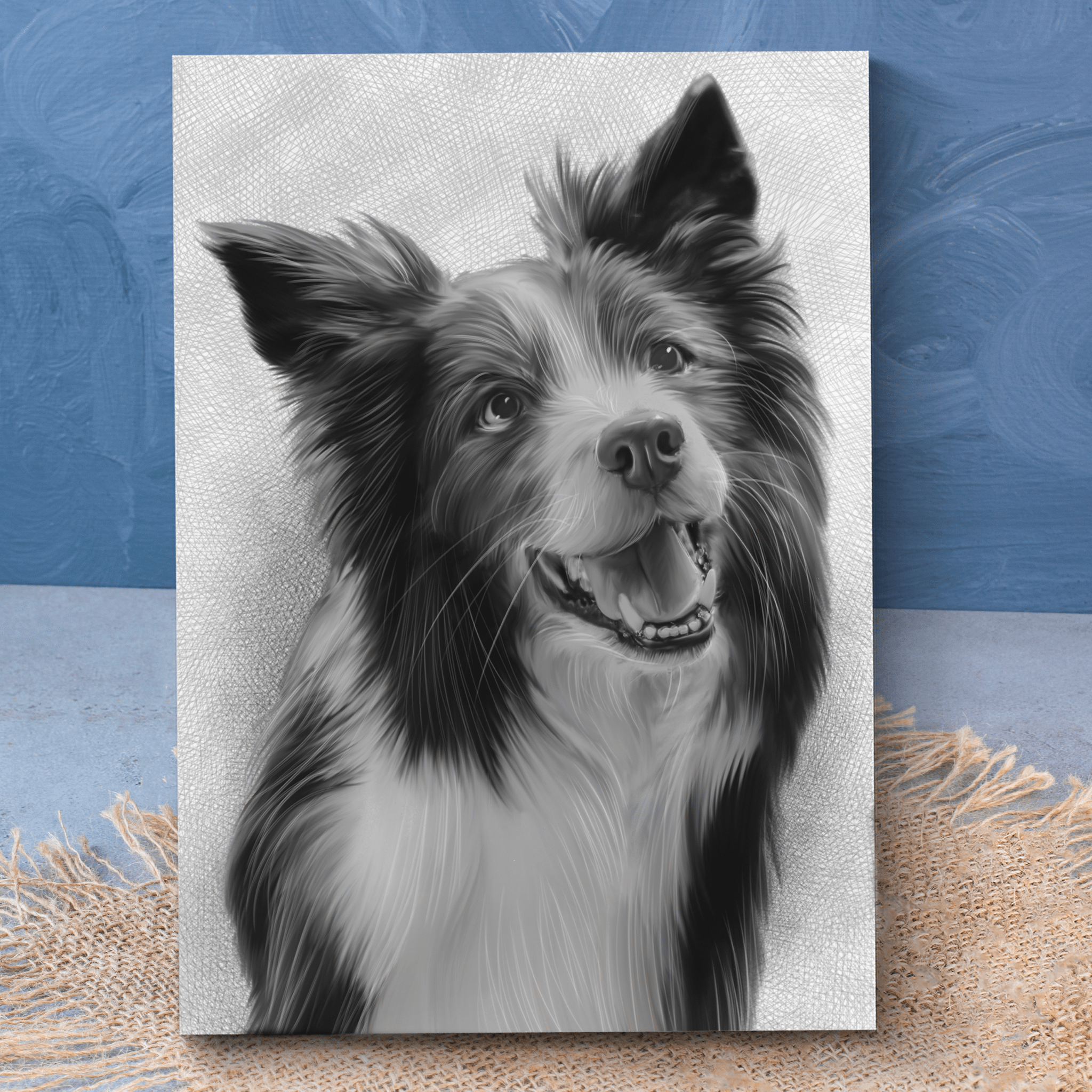 Custom Pet Charcoal Drawing