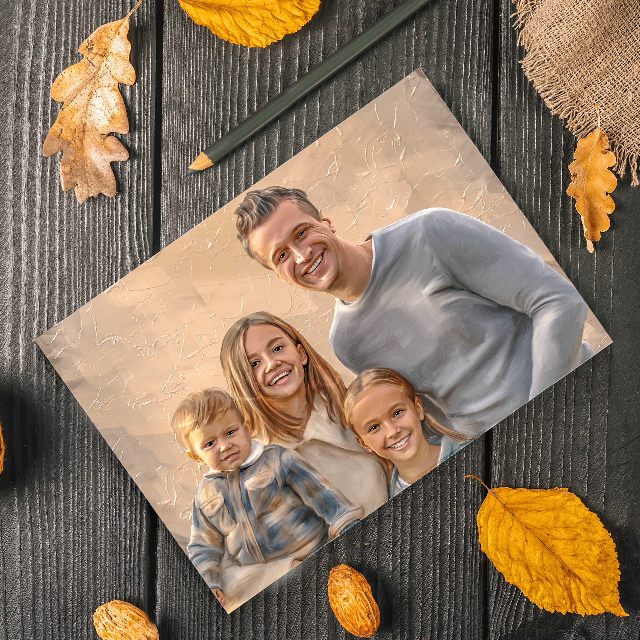 Custom Pastel Family Portrait