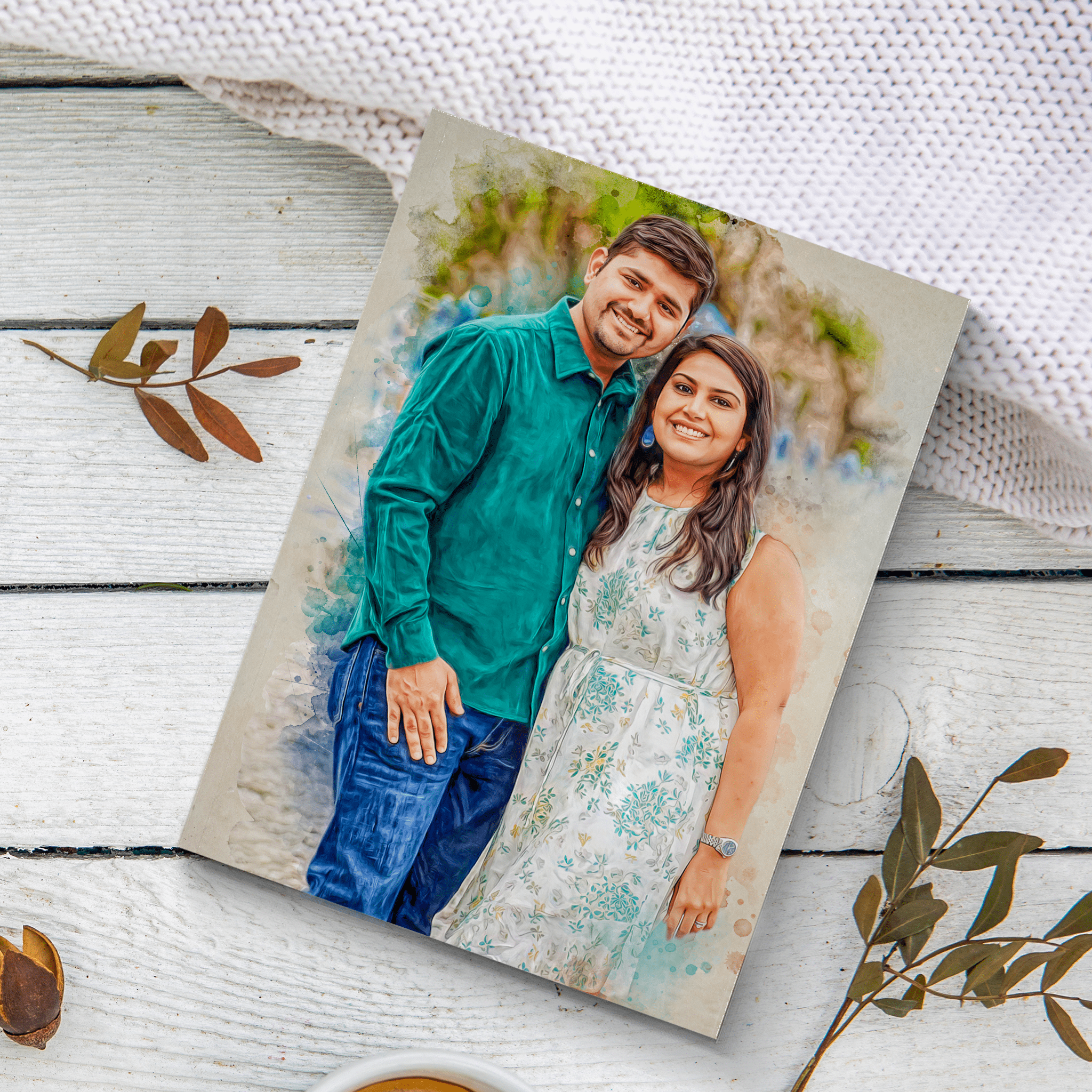 Personalized Watercolor Painting