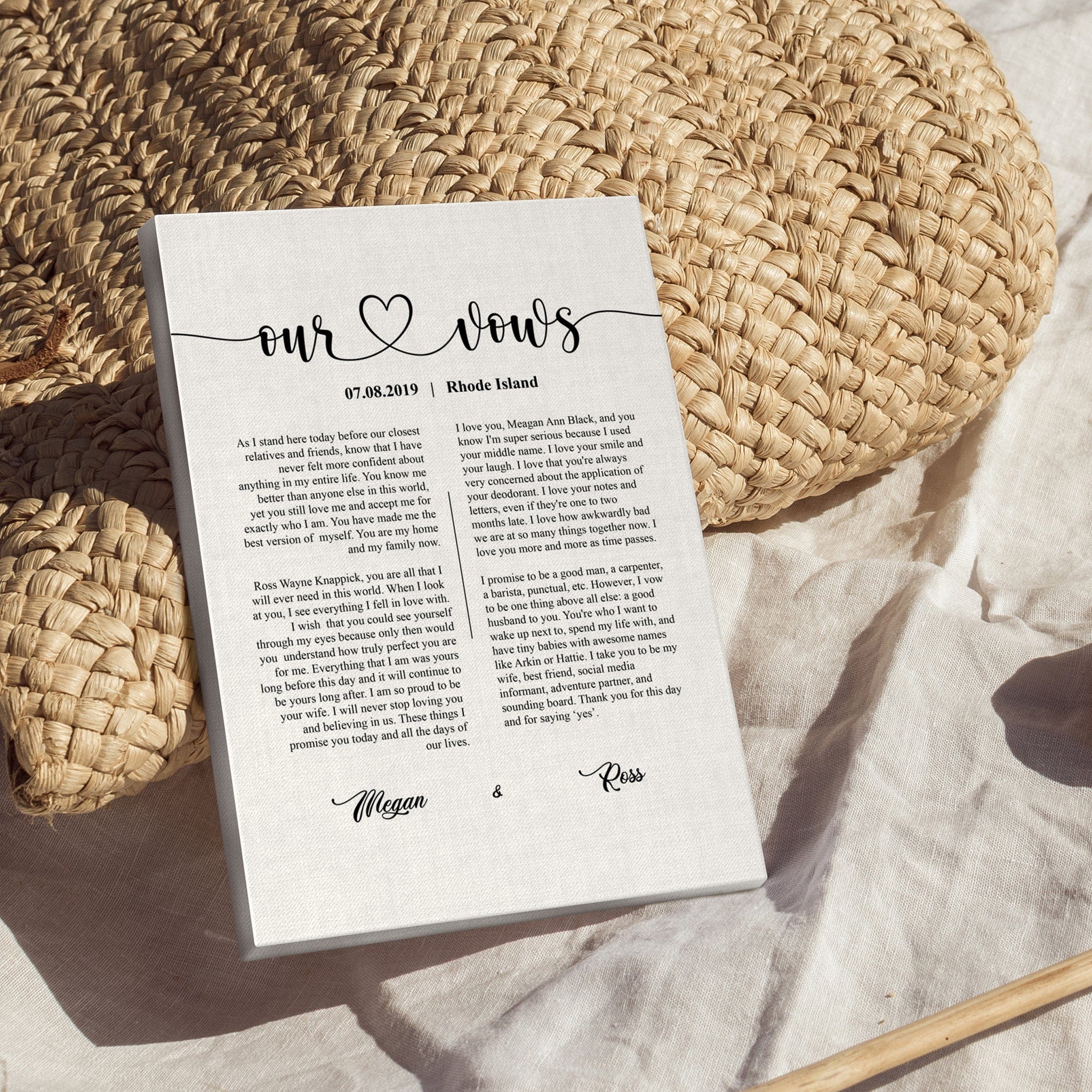 Wedding Vows Memorial Portrait