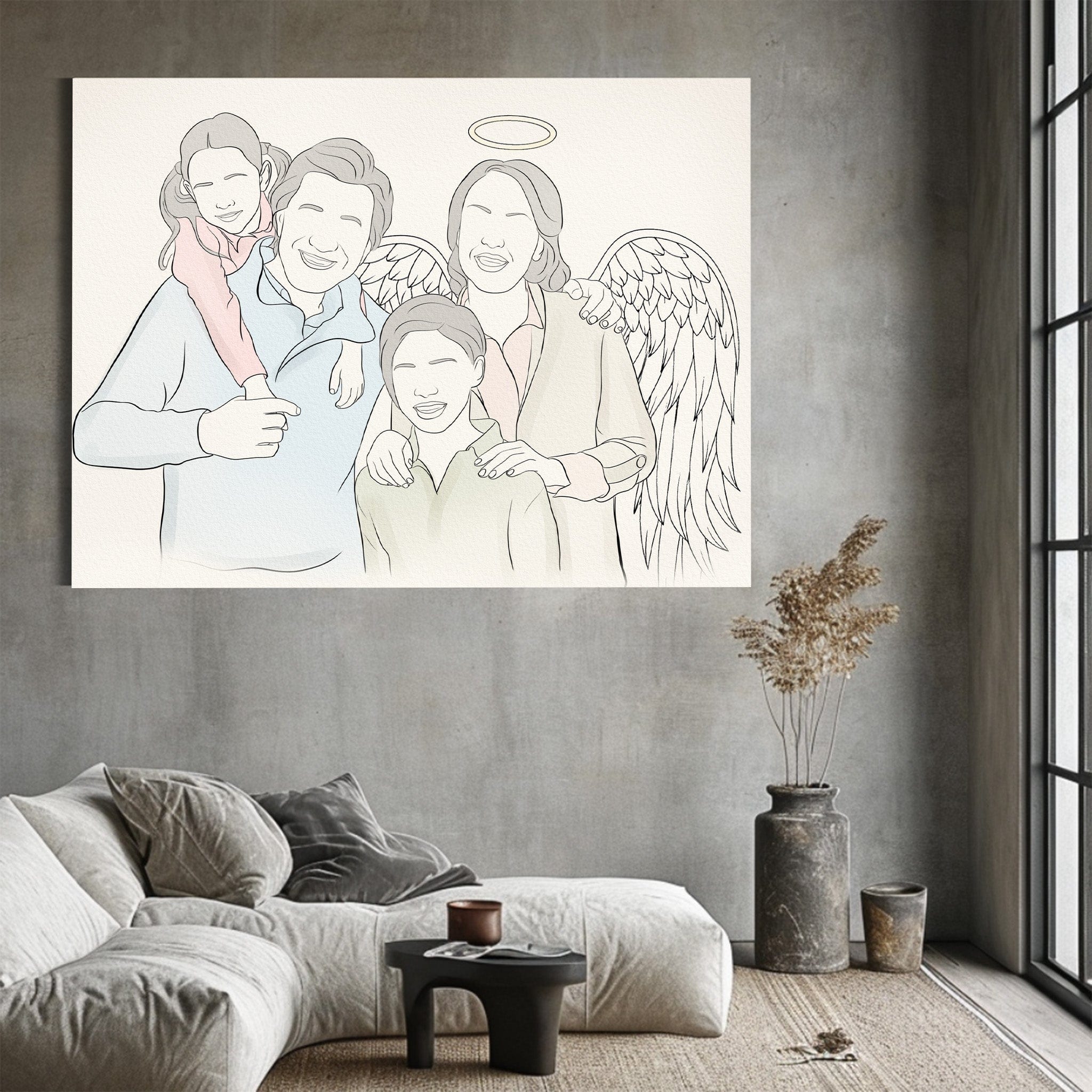 Custom Funeral Line Art