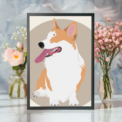 faceless pet portrait of an adorable dog