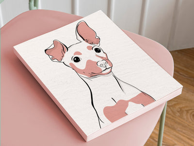 pet line art of an adorable dog