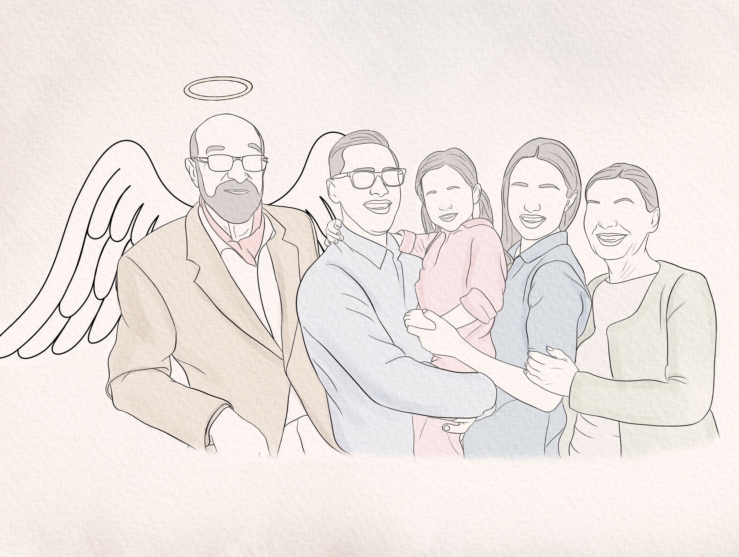 Custom Memorial Line Art