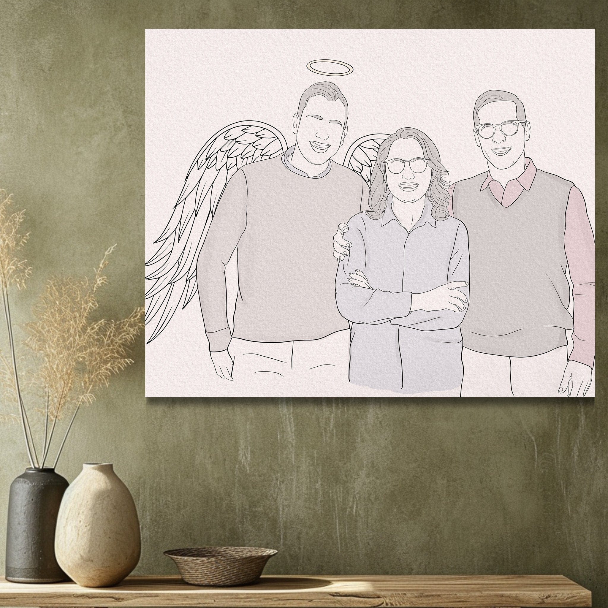 Custom Funeral Line Art