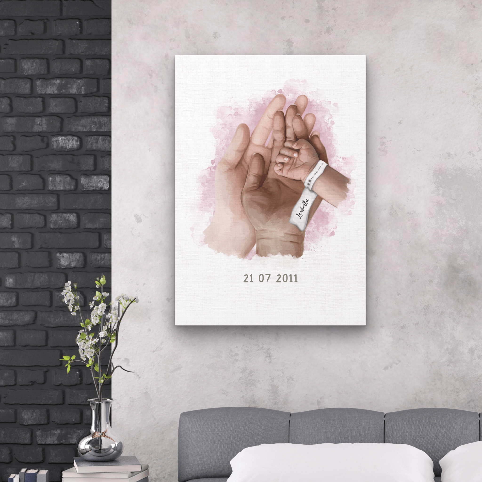 Personalized Family Hands Keepsake