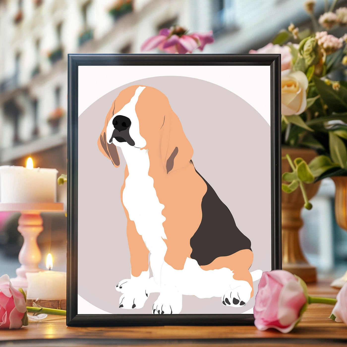 faceless pet portrait of an adorable dog