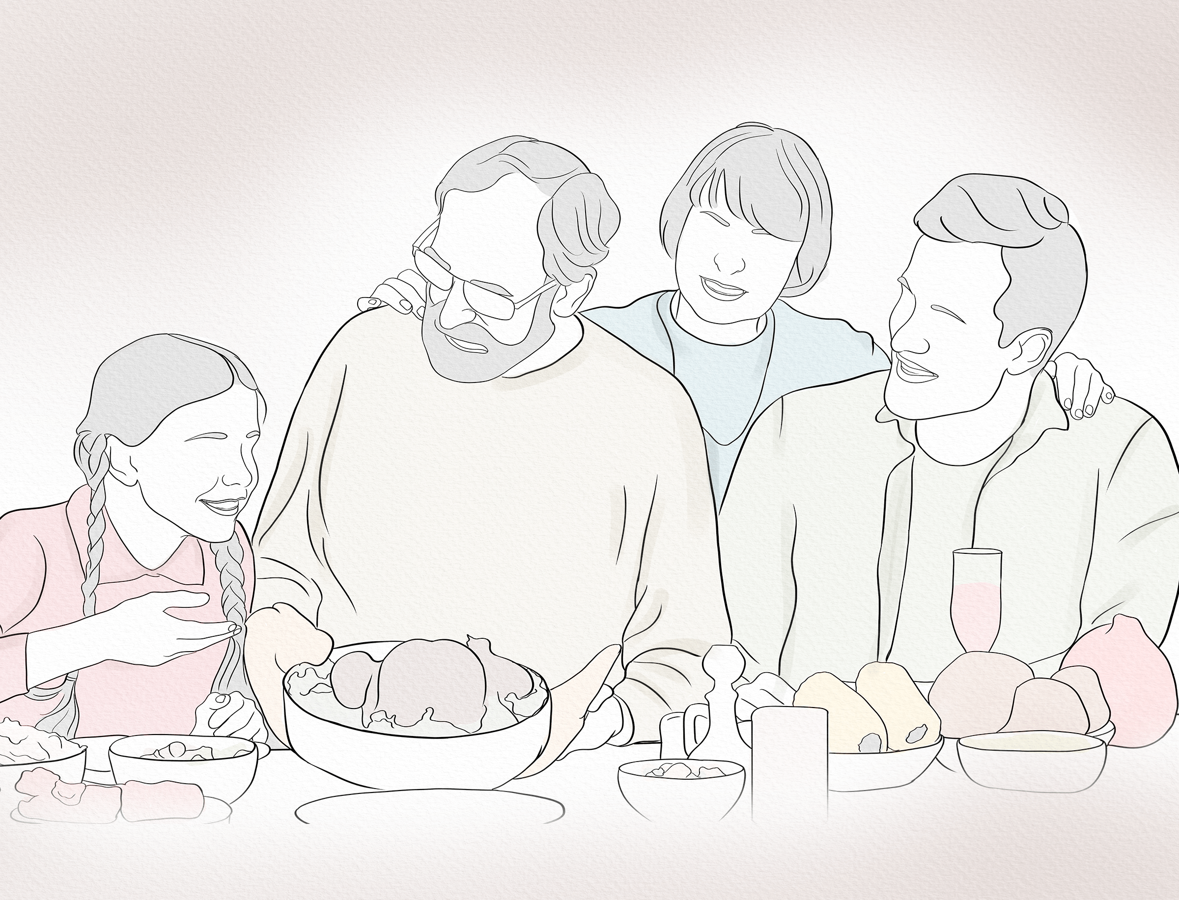 Custom Thanksgiving Line Art