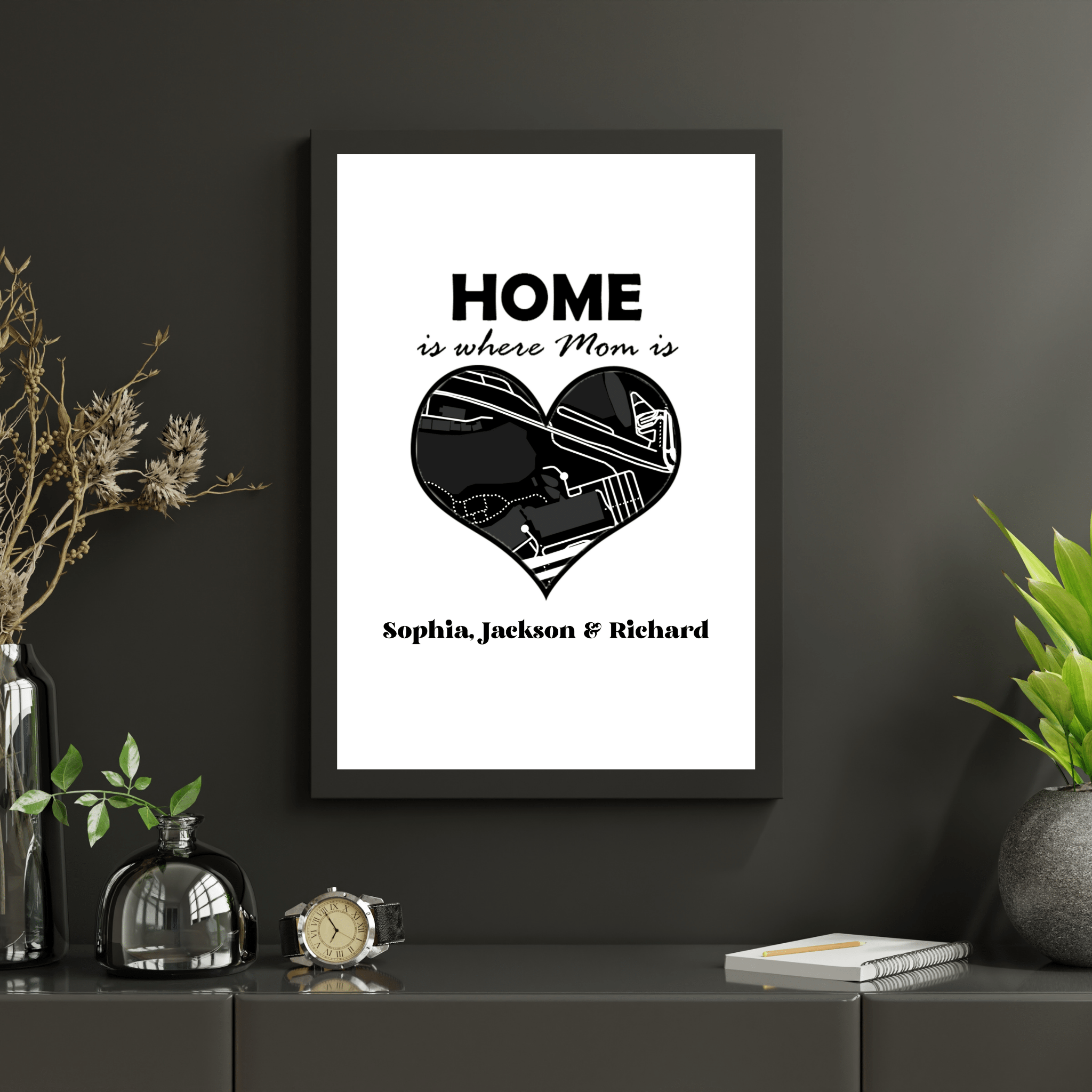 Custom Mother's Day Gift House Map