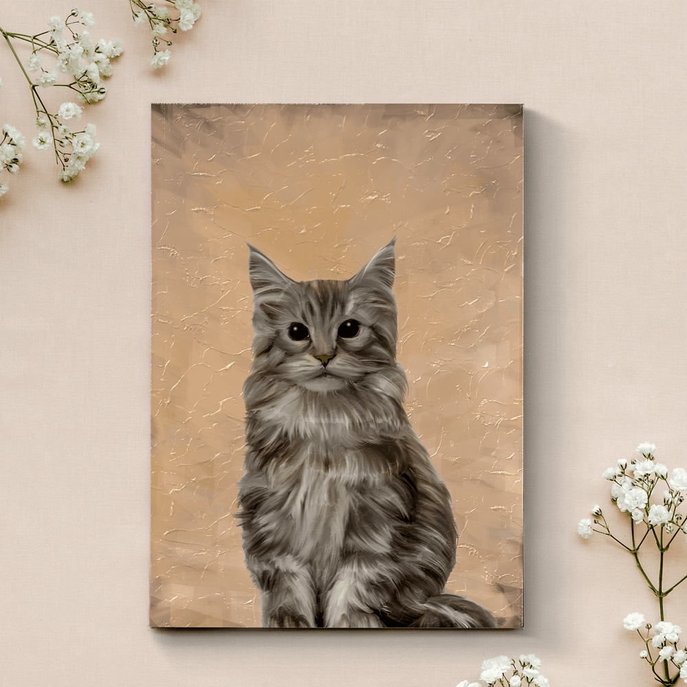 pastel pet portraits of a cute black and white tone cat