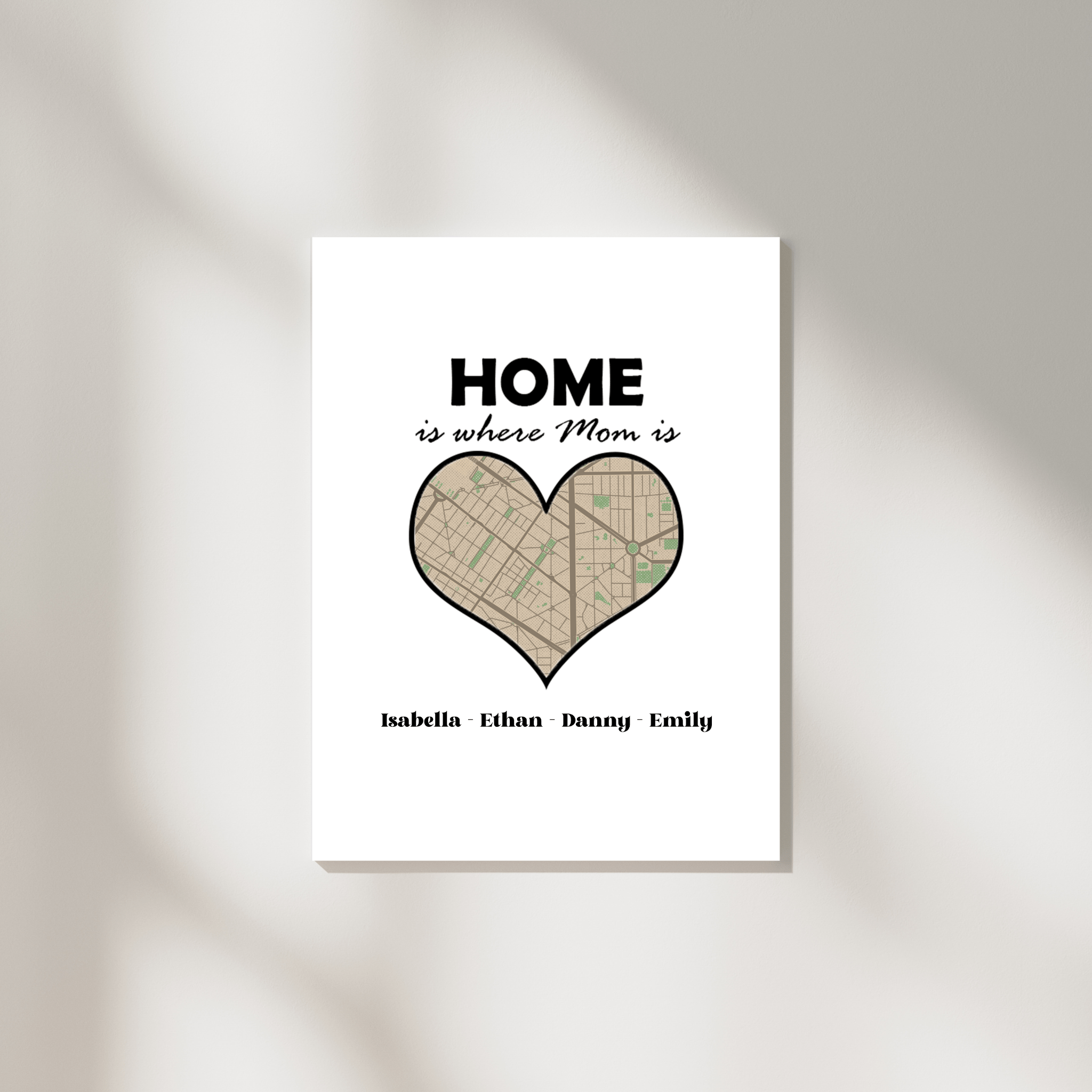 Custom Mother's Day Gift House Map