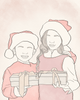 Custom Christmas Art Gift Lineart