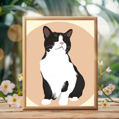 faceless pet portrait of an adorable cat