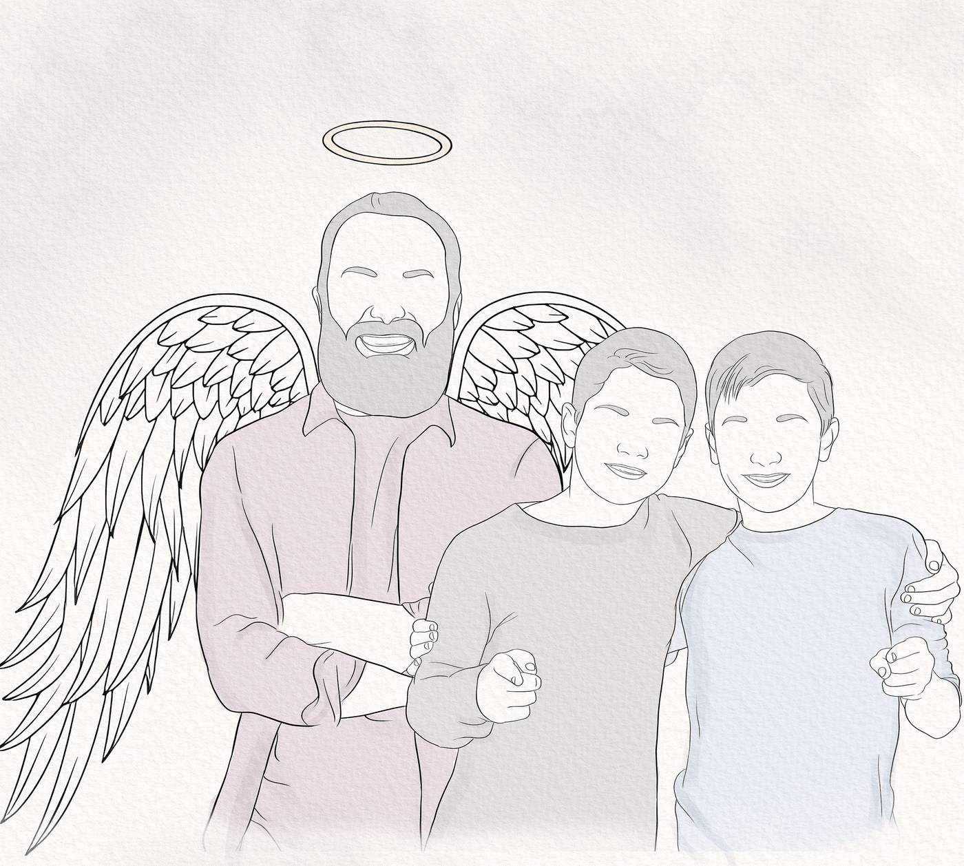 Custom Memorial Line Art