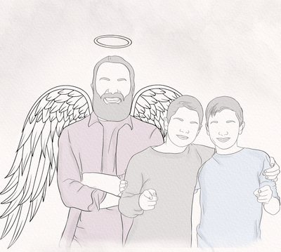 Custom Memorial Line Art