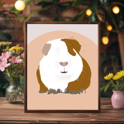 faceless pet portrait of a pig