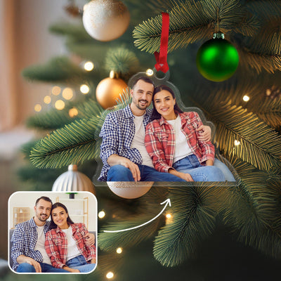 Personalized Acrylic Ornament | Custom-Shaped Christmas Photo Ornament