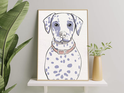 pet line art of an adorable dog