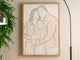 Custom Couple Line Art Drawing | Minimalist Line Art