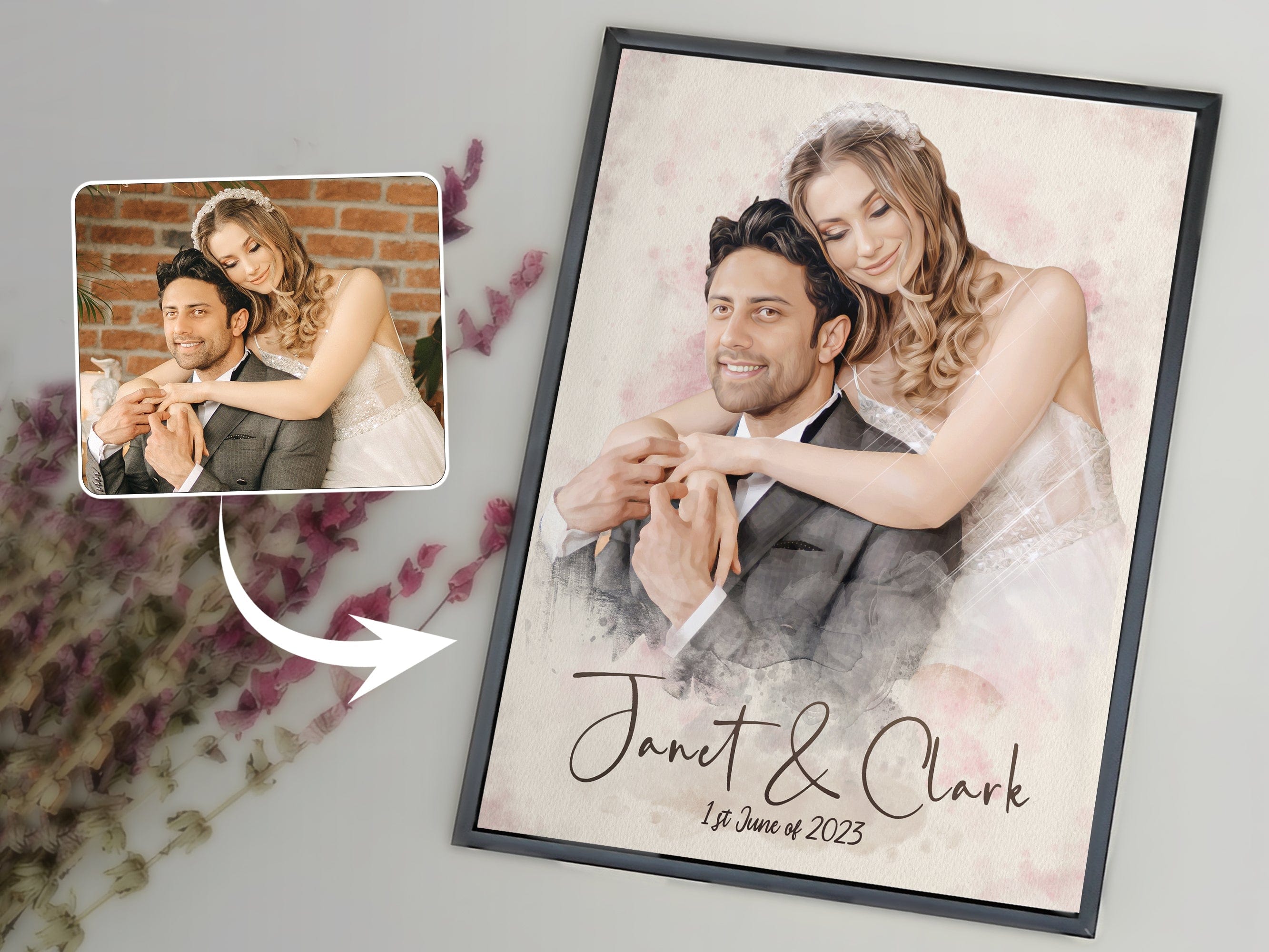 Custom Anniversary Digital Art