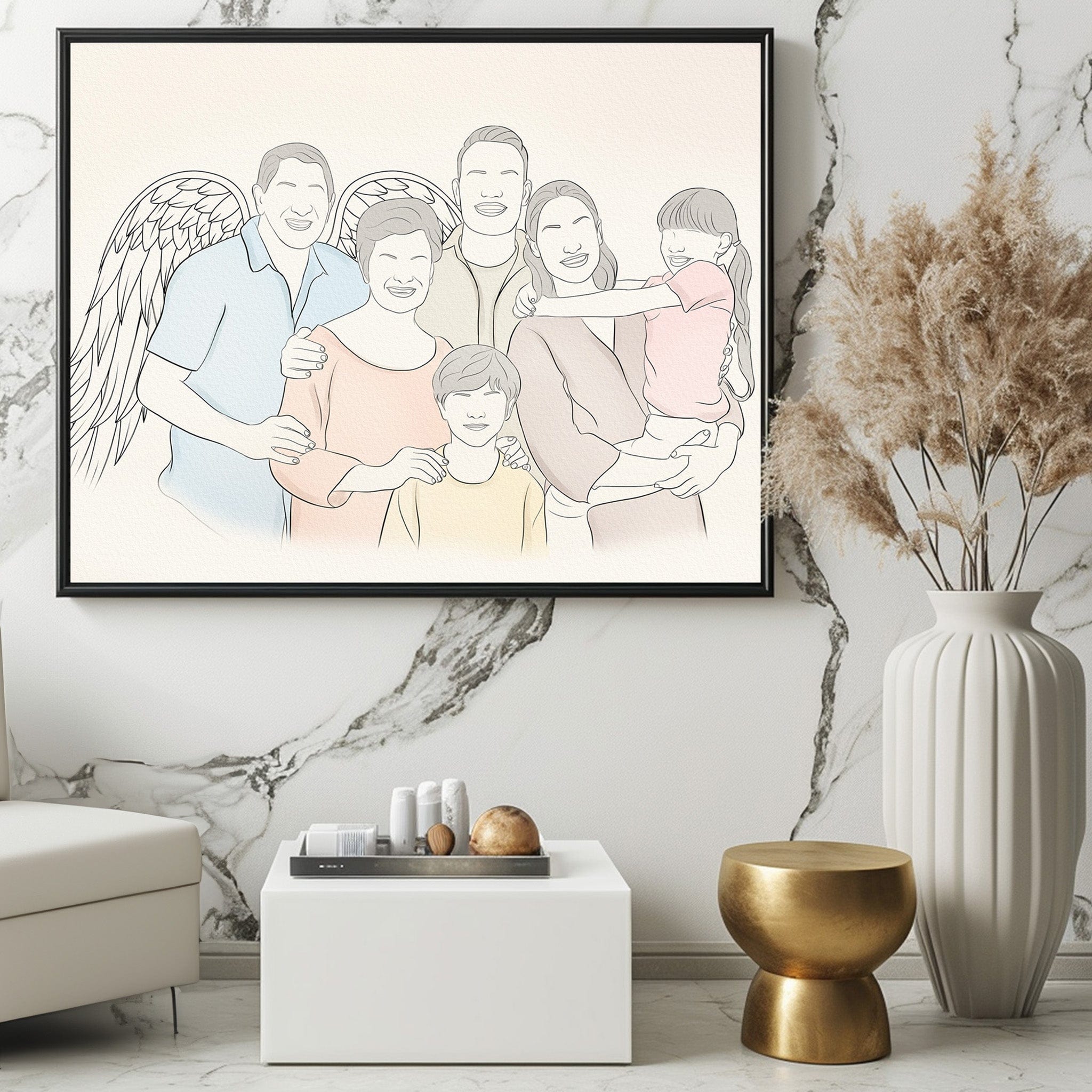 Custom Funeral Line Art