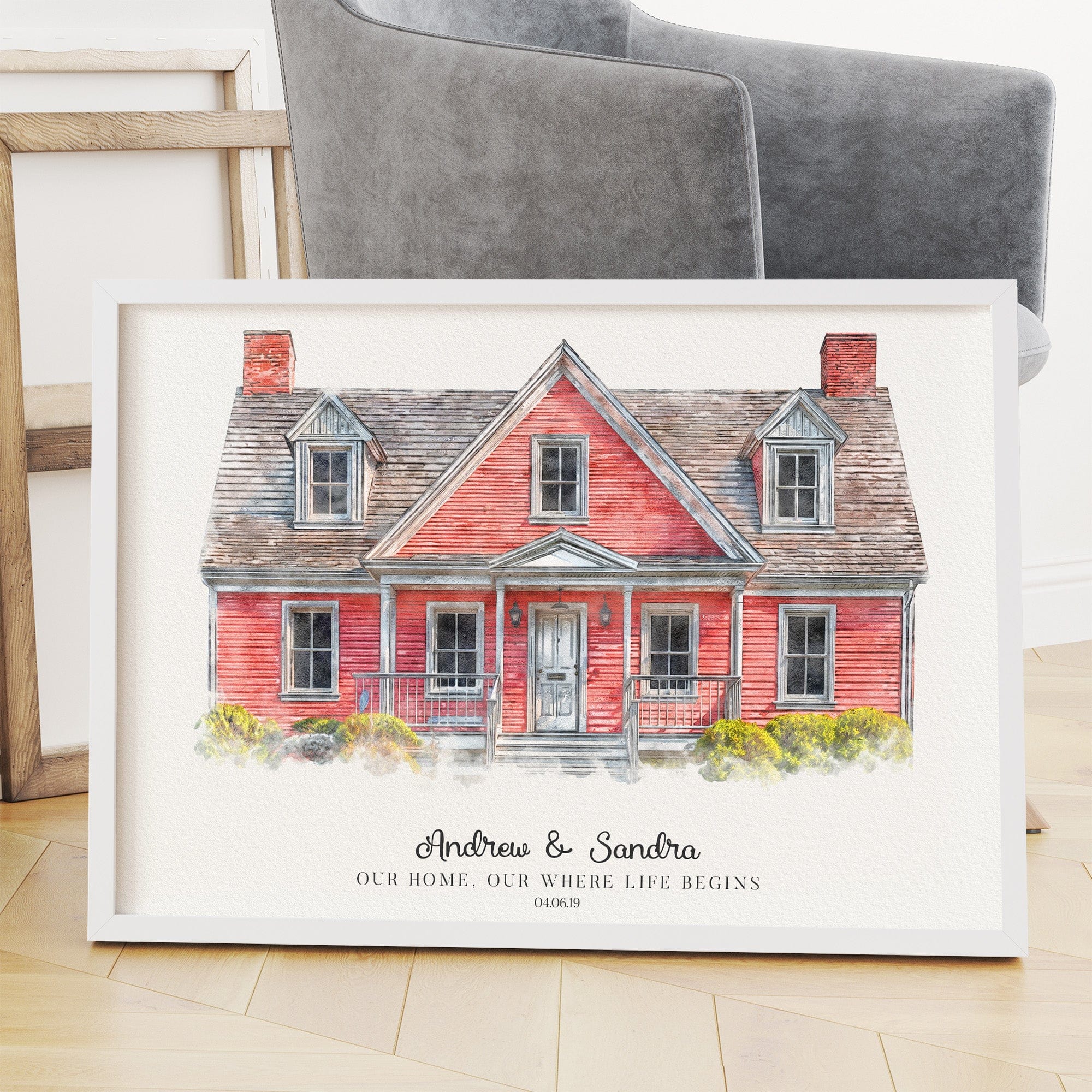 Watercolor House Portrait