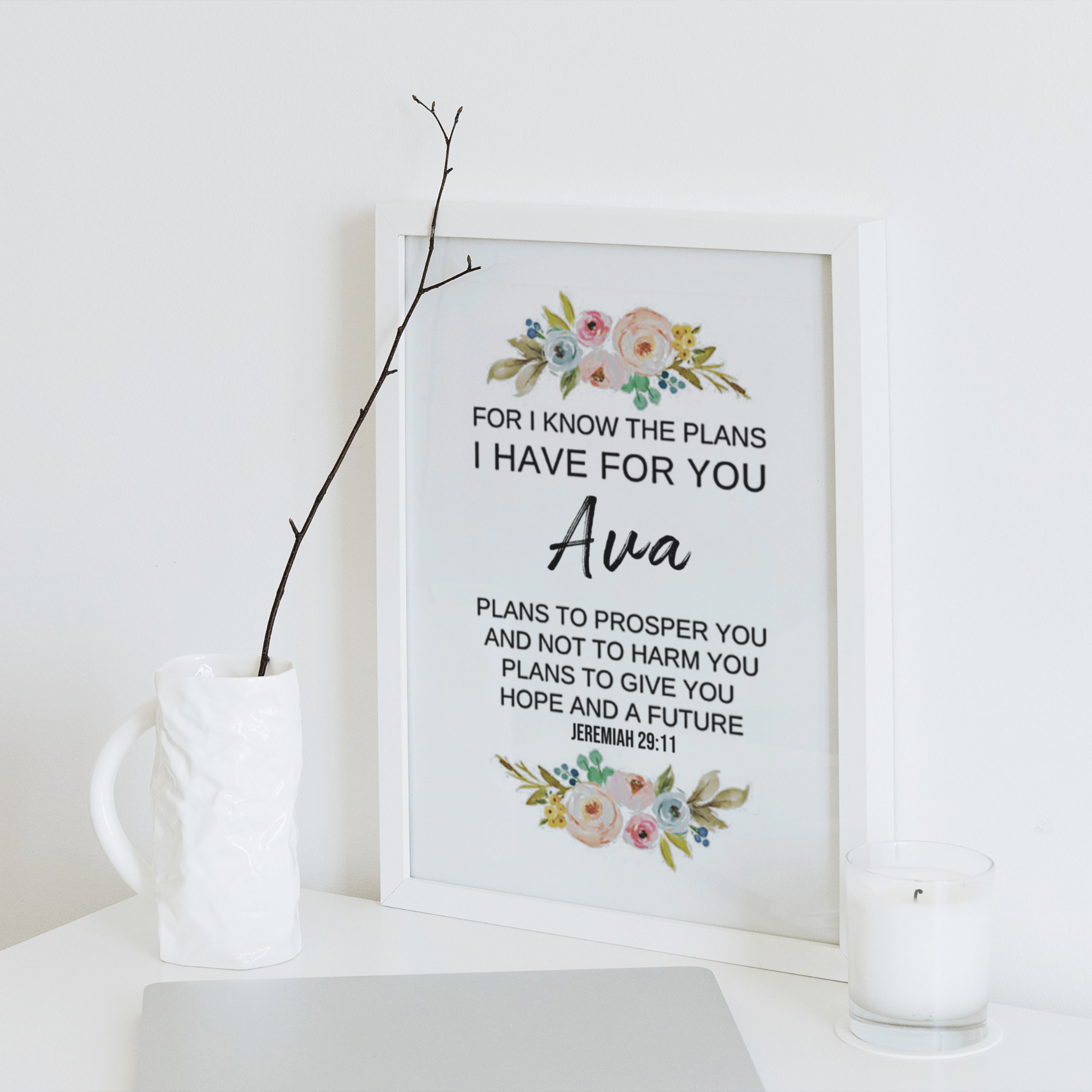 Custom Jeremiah 29:11 Wall Art | For I Know the Plans I Have for You