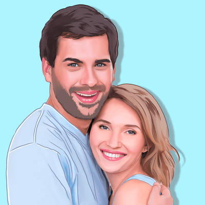 girlfriend vector art of a lovely couple