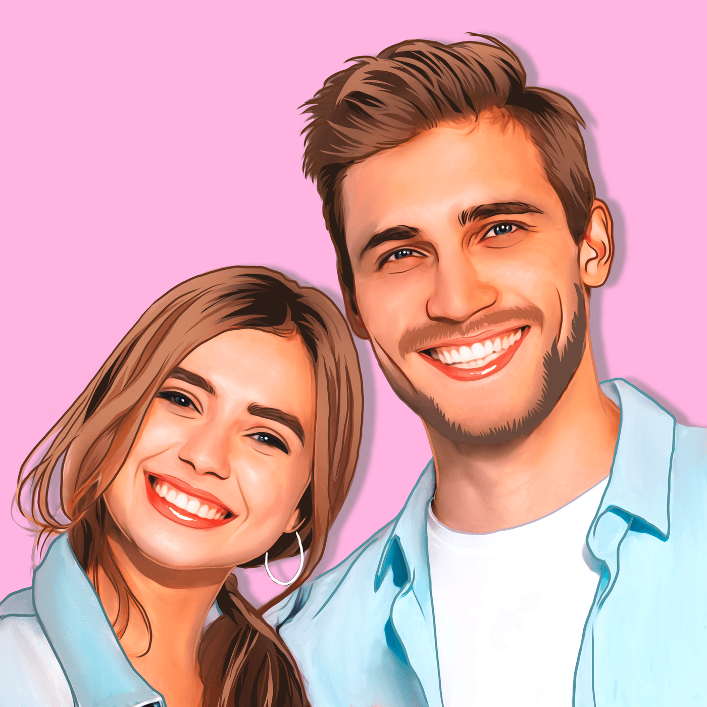 girlfriend vector art of a lovely couple