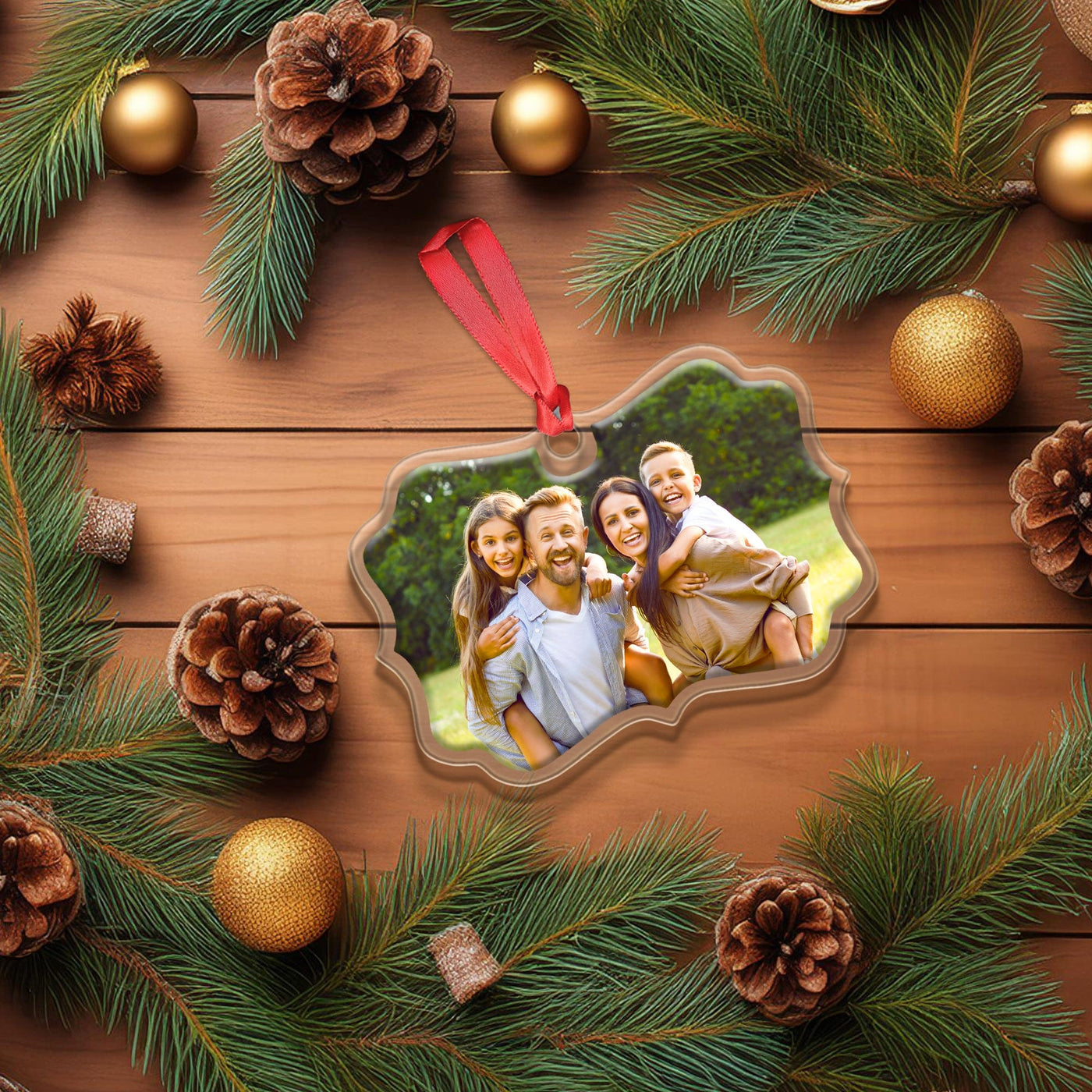 Custom Acrylic Medallion Ornament with Photo