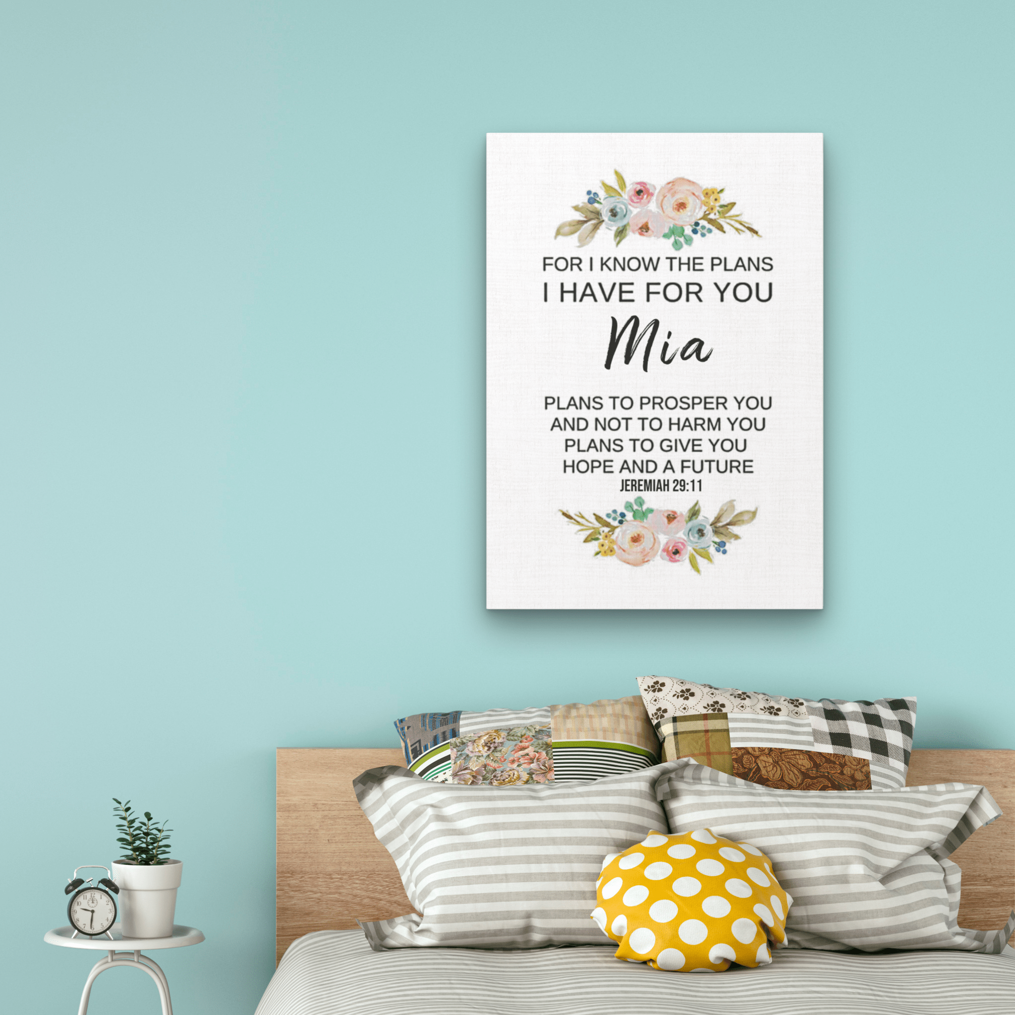 Custom Jeremiah 29:11 Wall Art | For I Know the Plans I Have for You