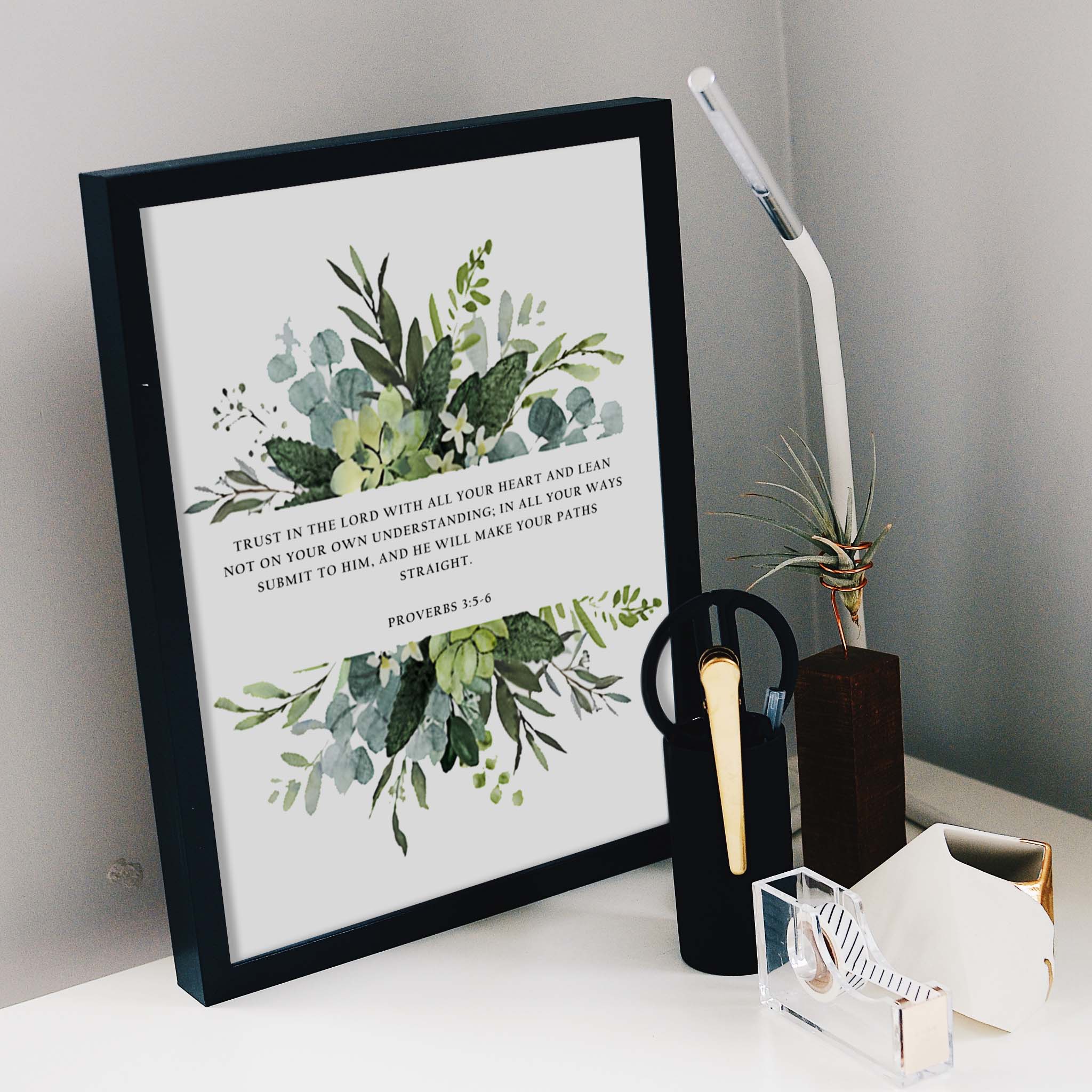 Custom Bible Verse Floral Artwork