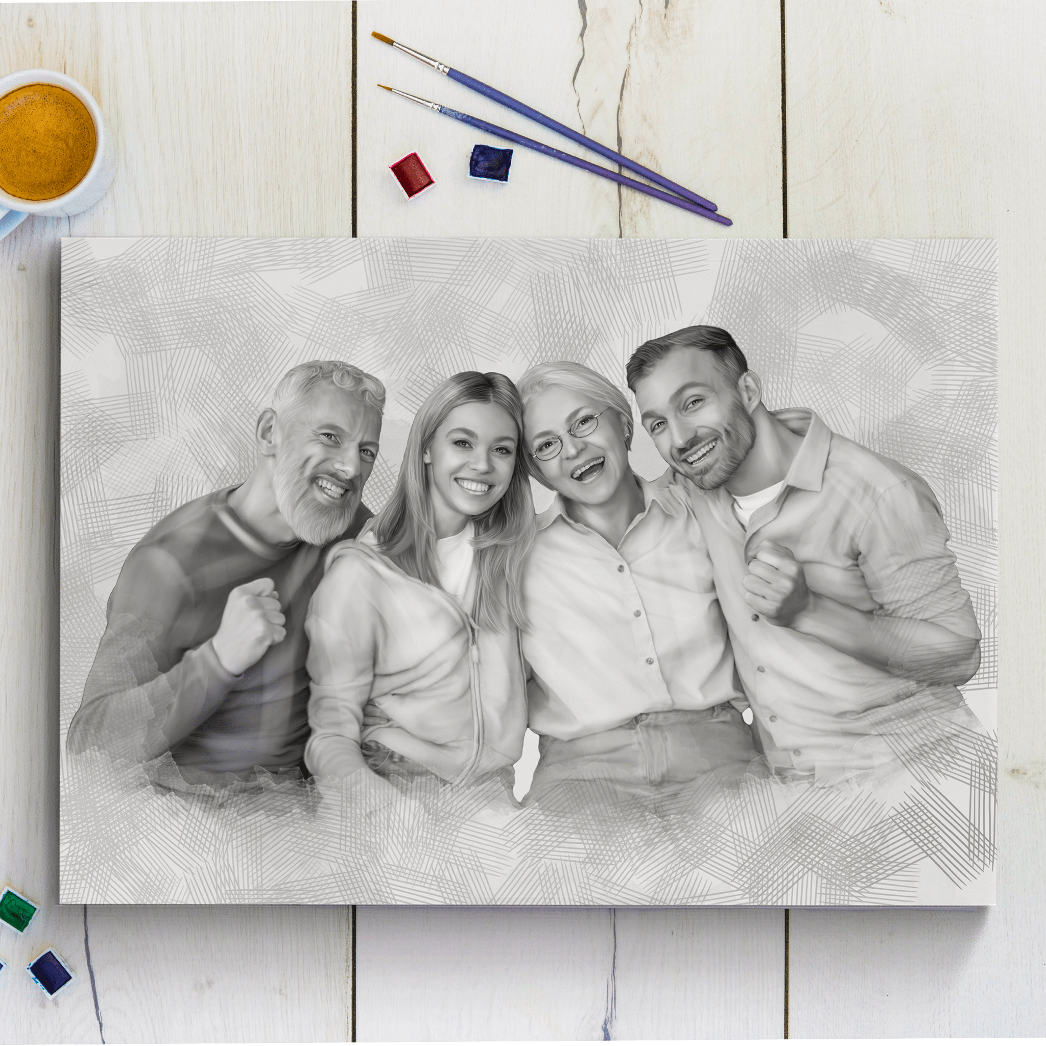 Custom Family Digital Art