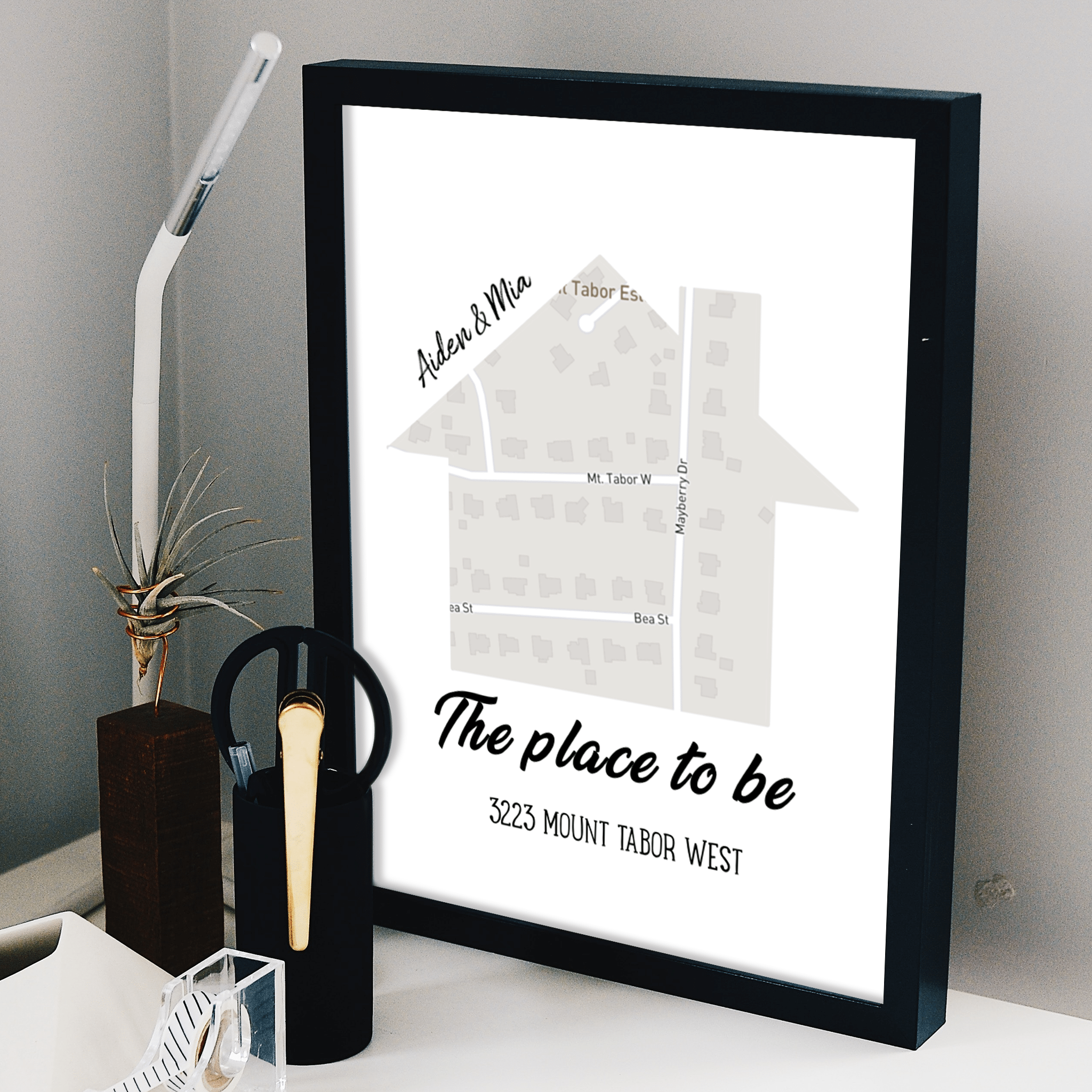 Our First Home Personalized Map Print