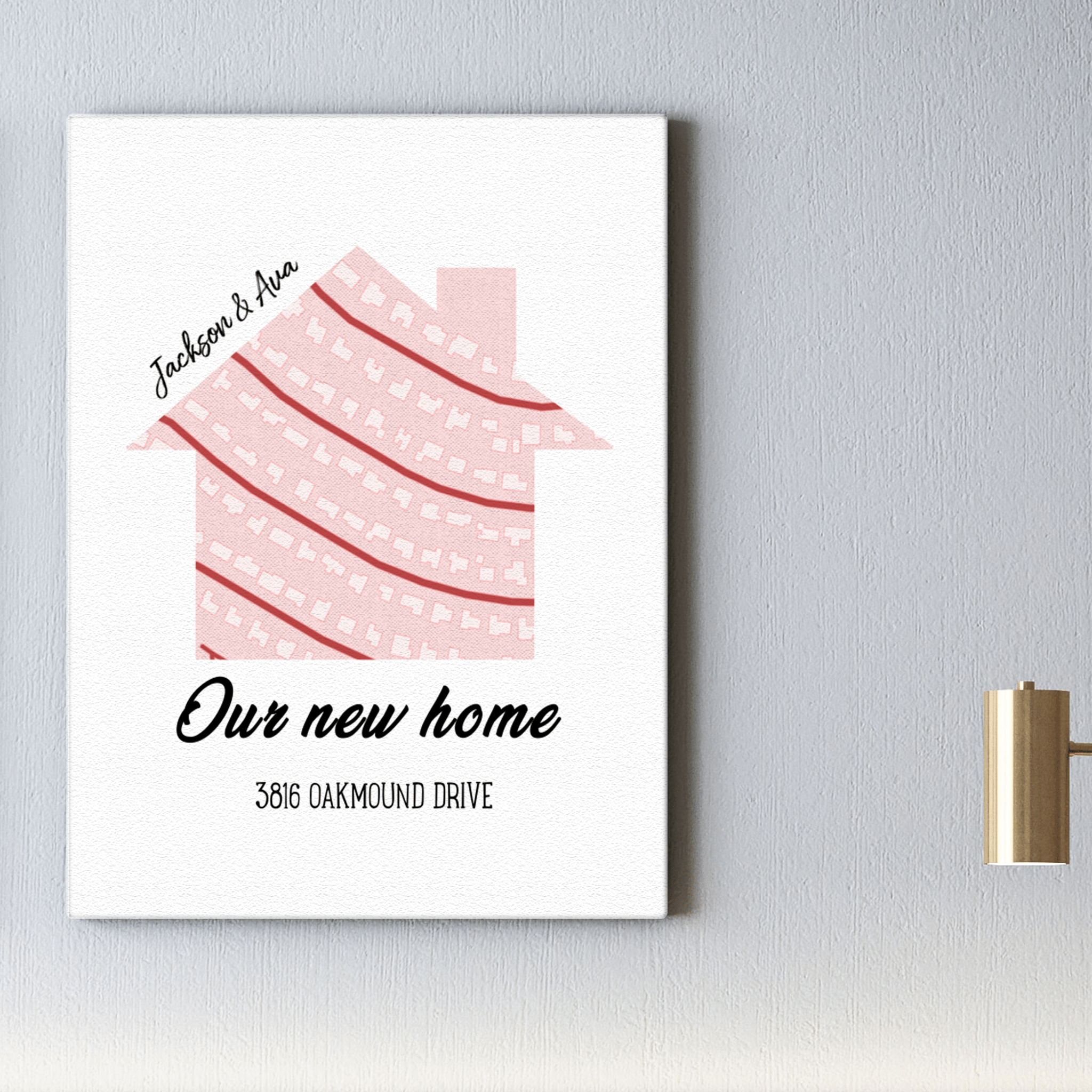 Our First Home Personalized Map Print