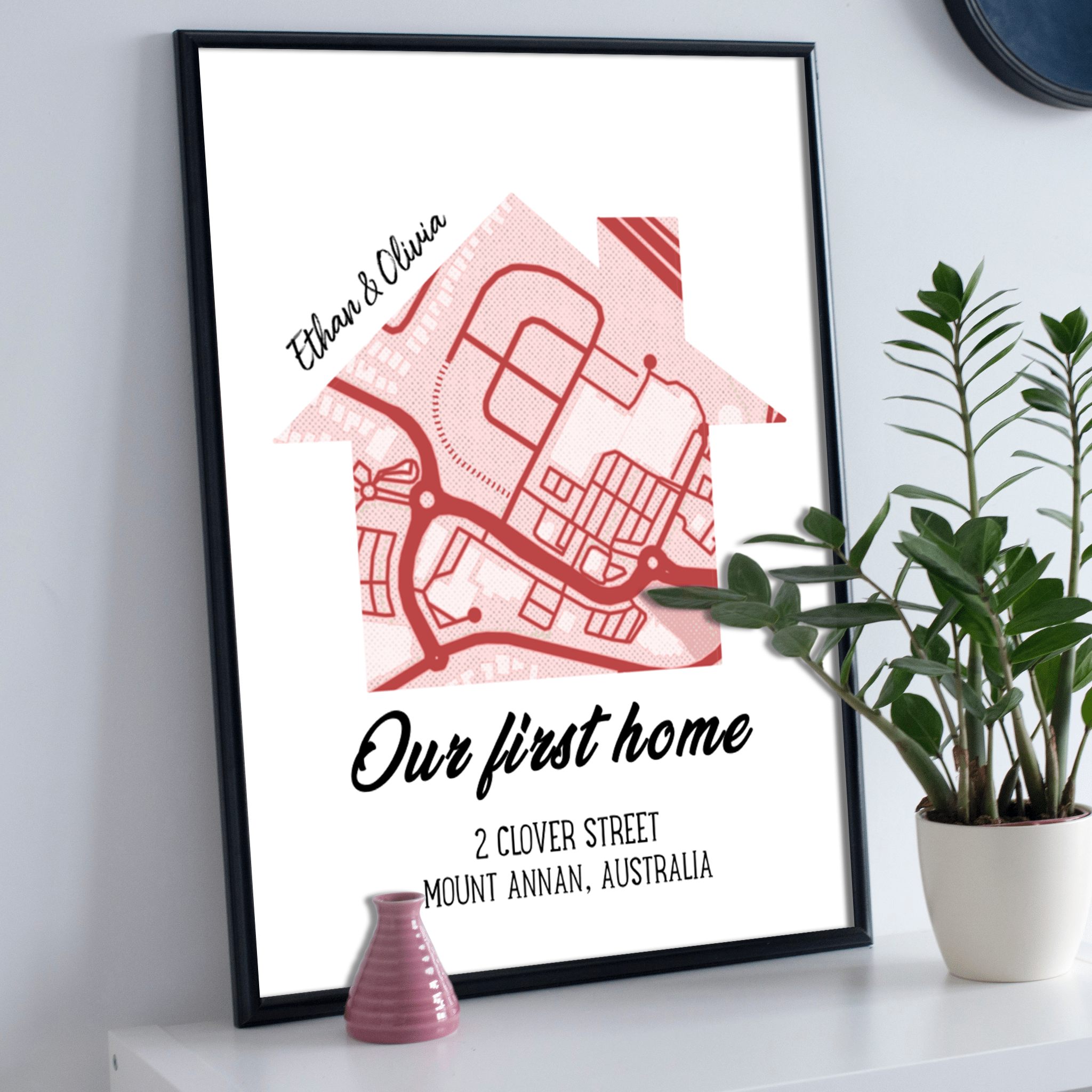 Our First Home Personalized Map Print