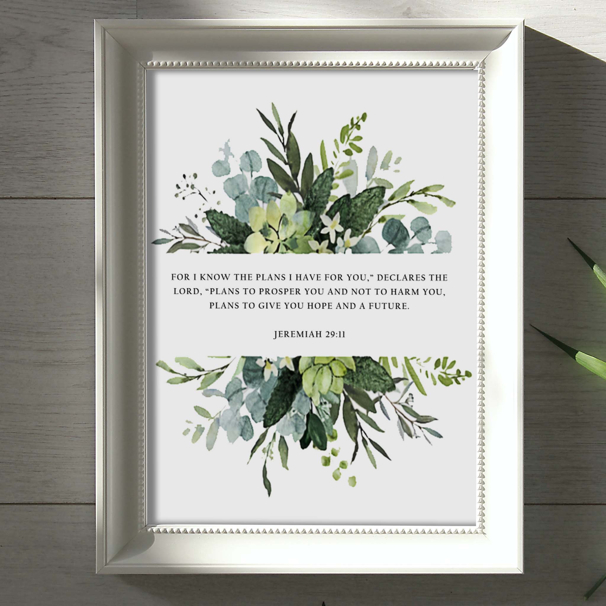Custom Bible Verse Floral Artwork