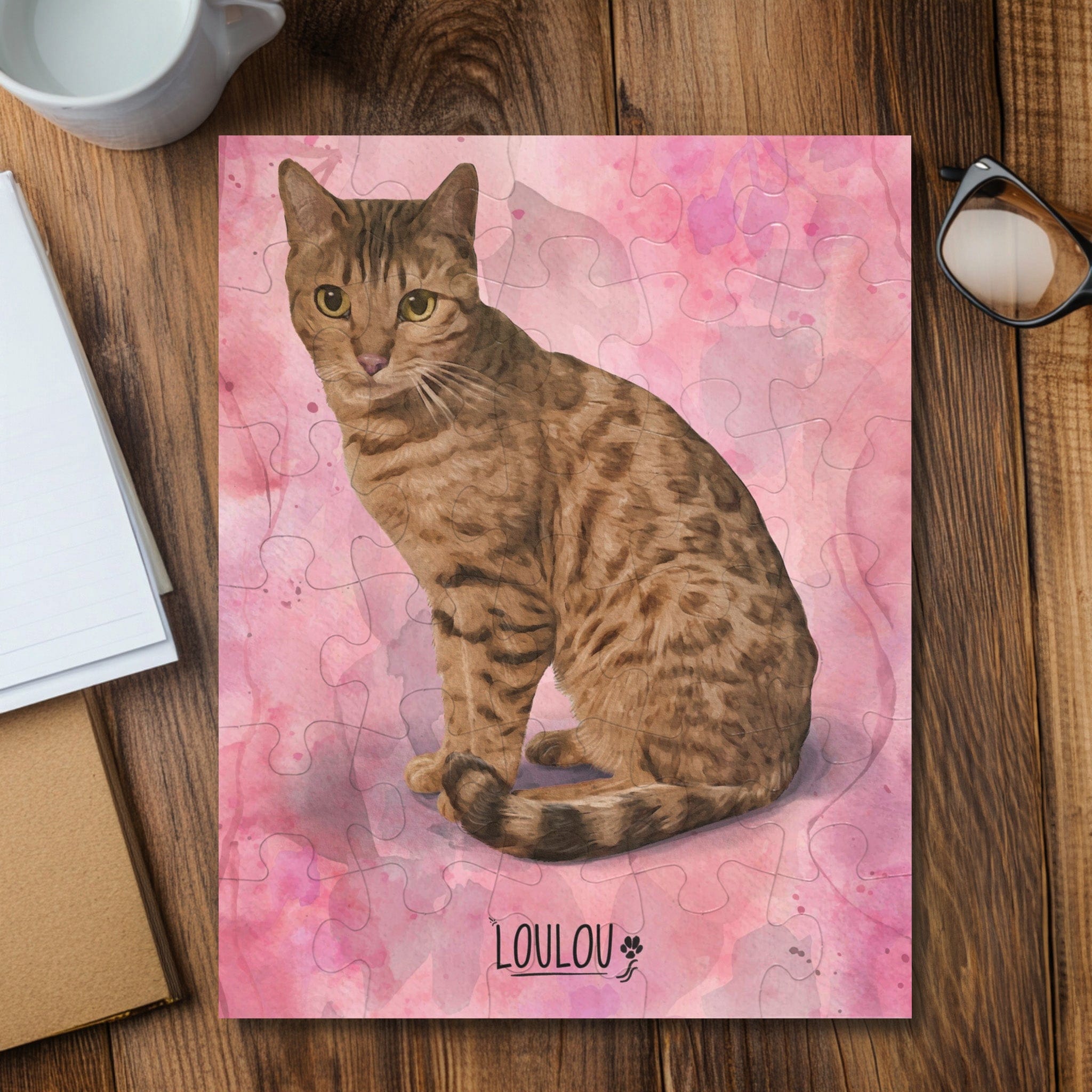 Watercolor Pet Portrait Puzzle