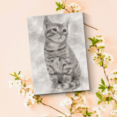 Custom Cat Pencil Drawing