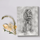 Custom Dog Graphite Drawing