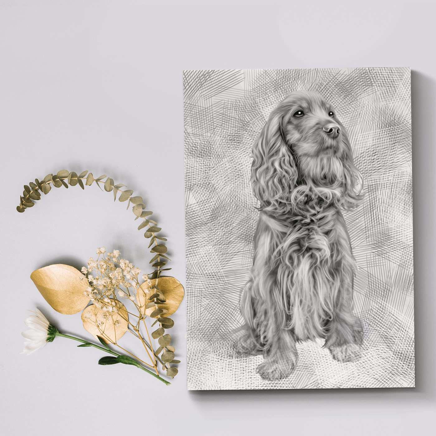 Custom Dog Pencil Portrait