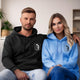 Couple Line Art Embroidered Hoodie