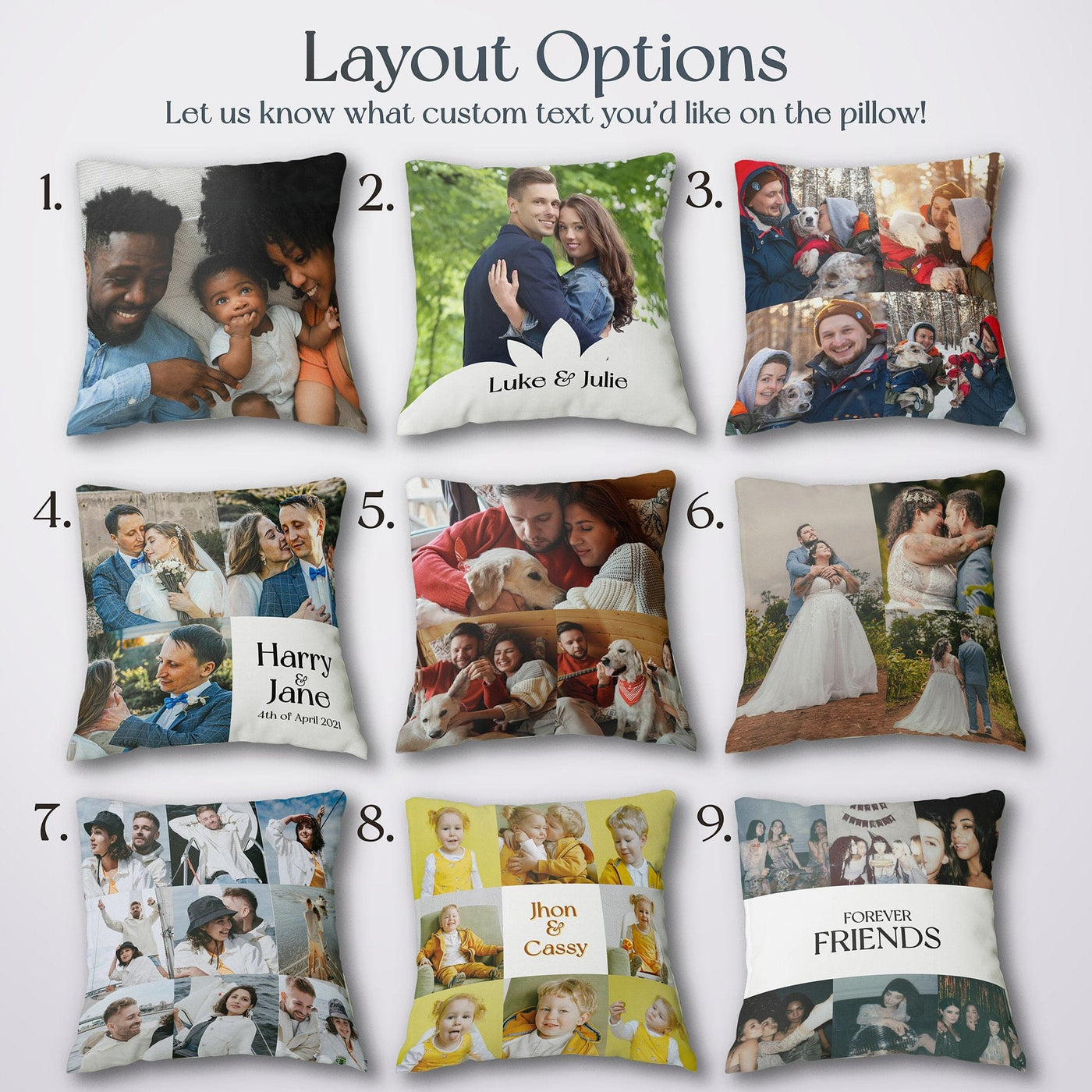 Custom Photo Collage Pillow