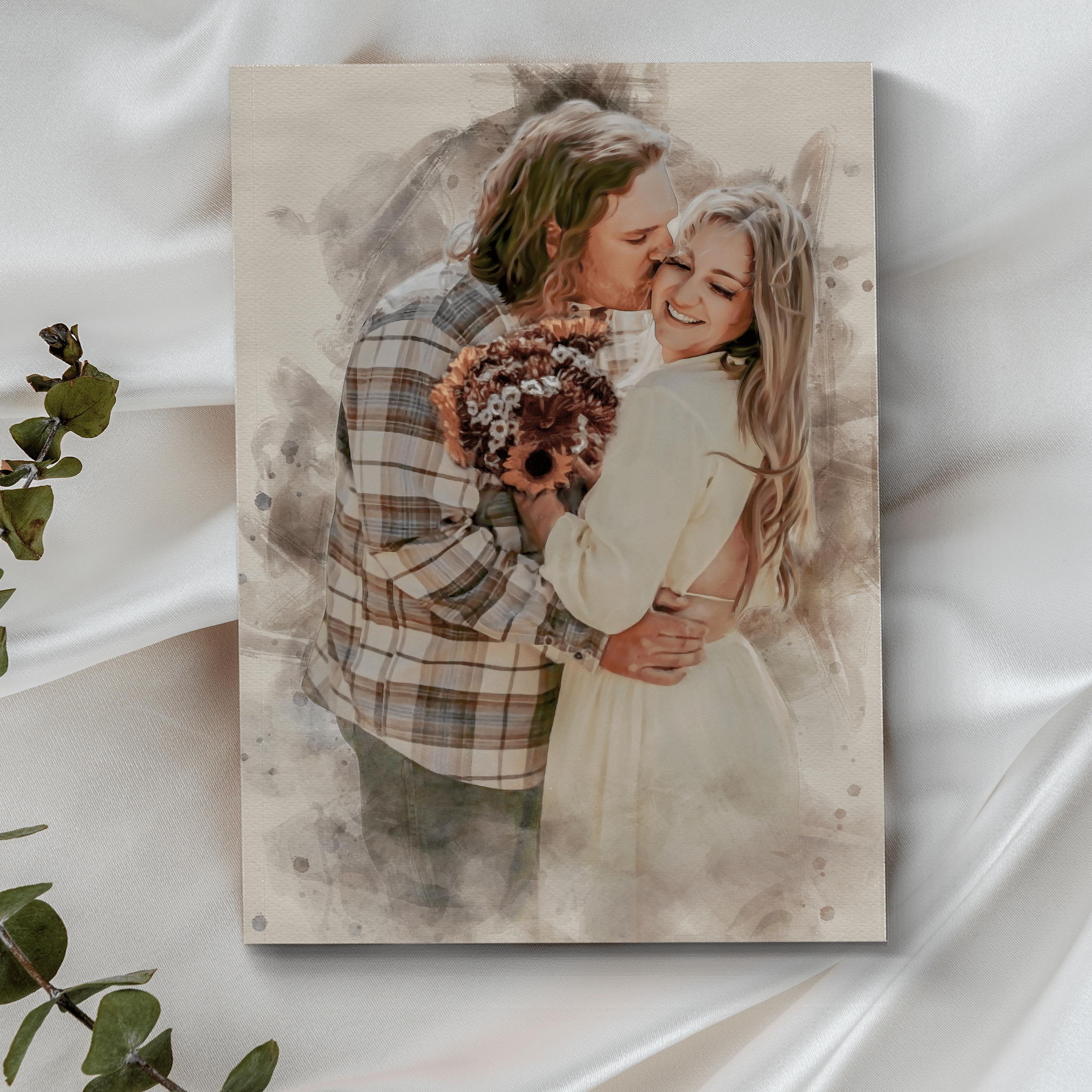 Custom Couple Canvas Portrait