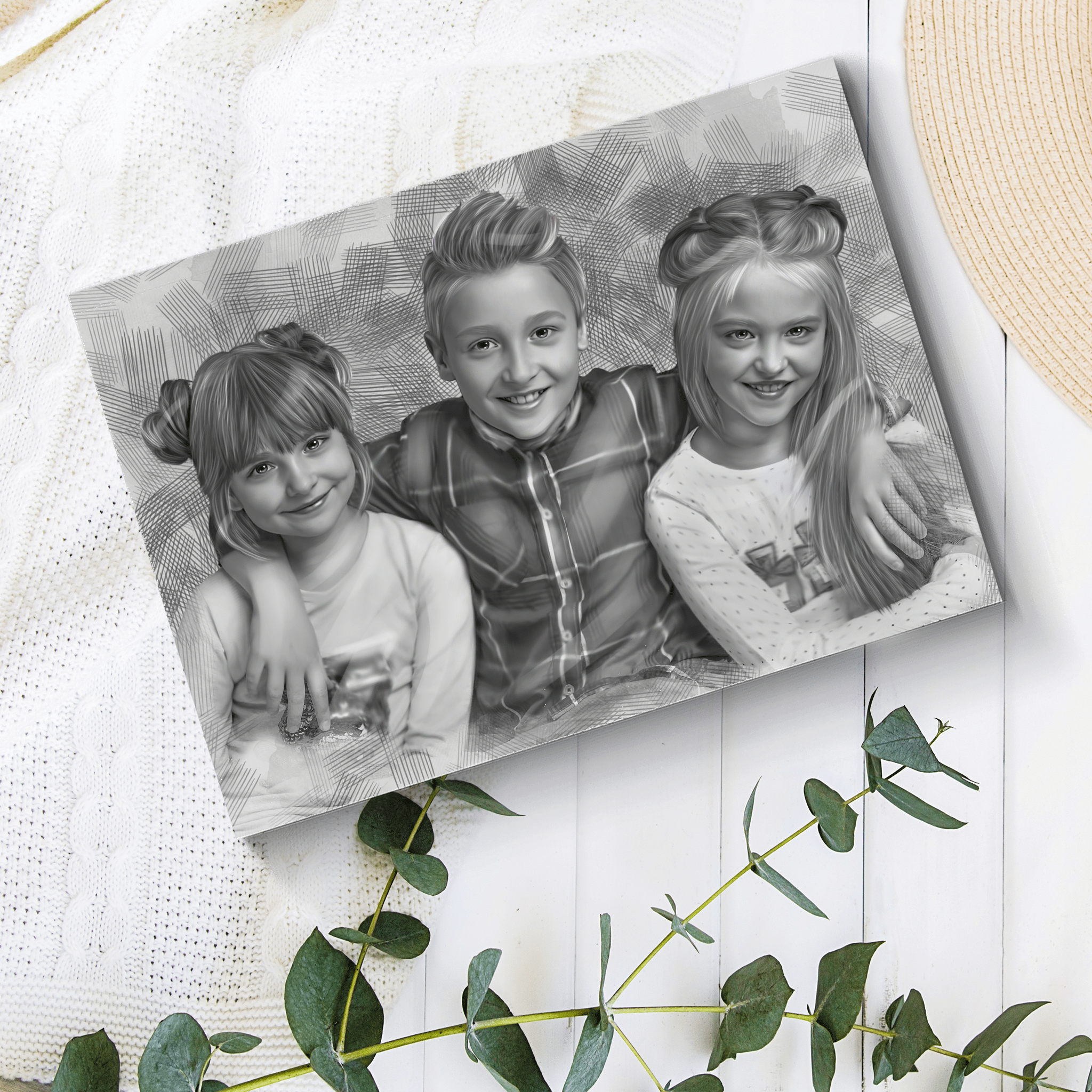 Custom Children Pencil Drawing