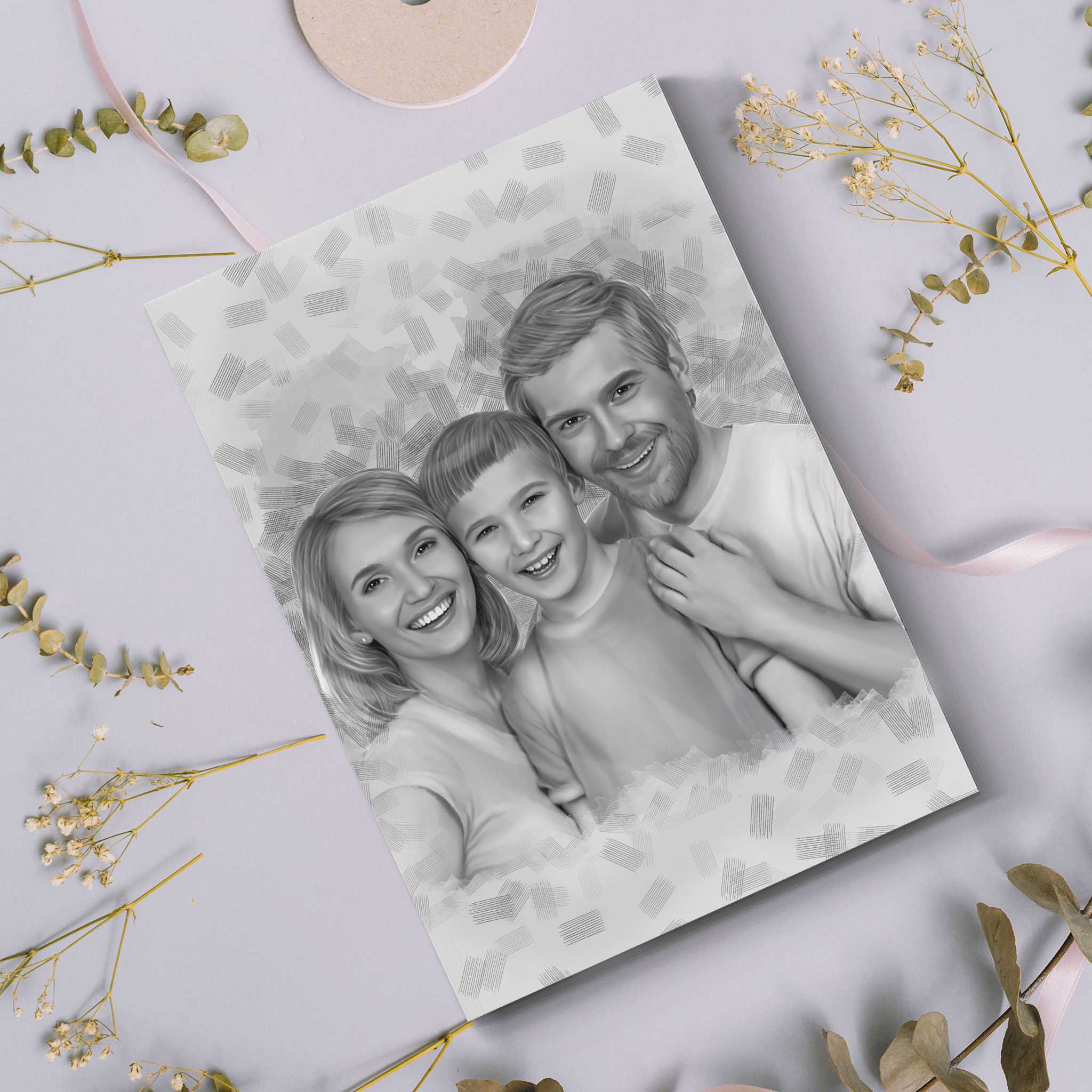 Custom Mother's Day Pencil Drawing