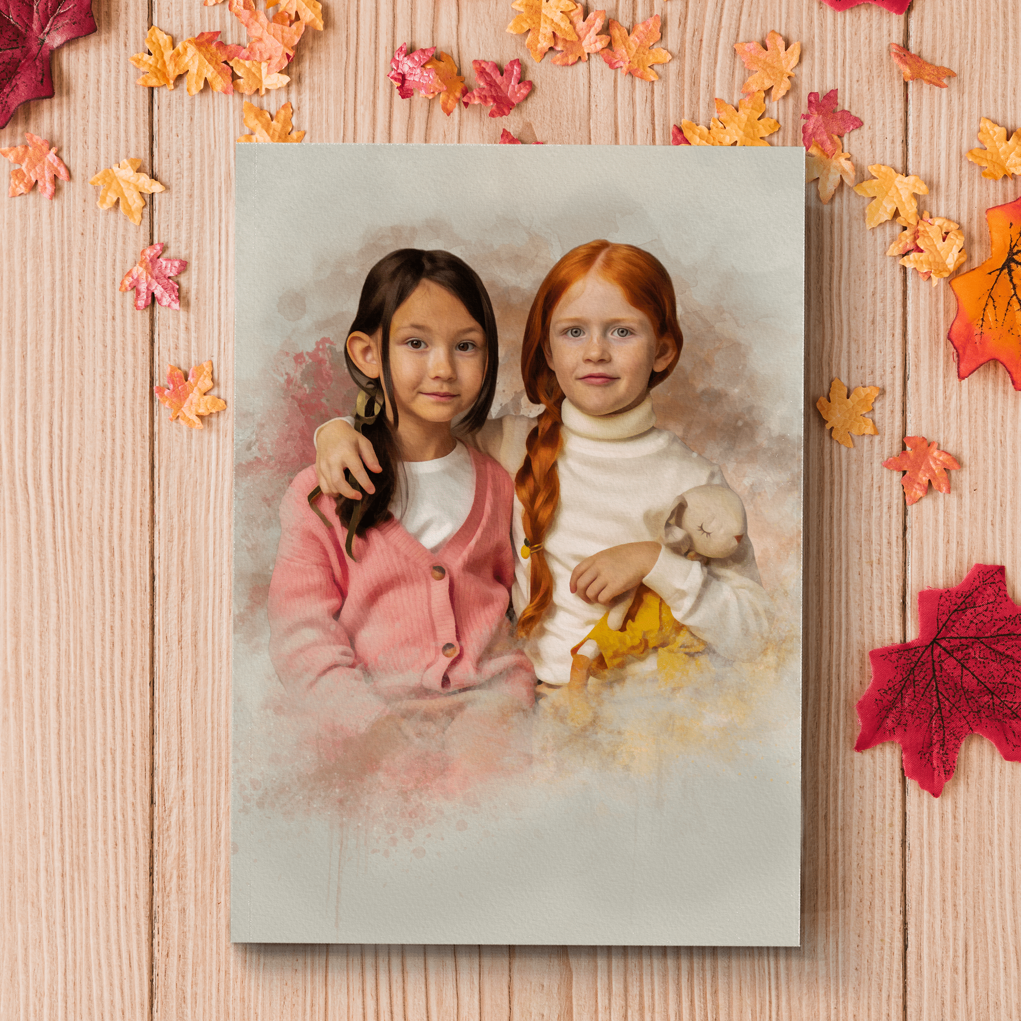 Custom Children Watercolor Portrait