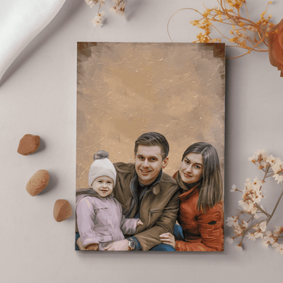 mother's day canvas painting of a lovely family